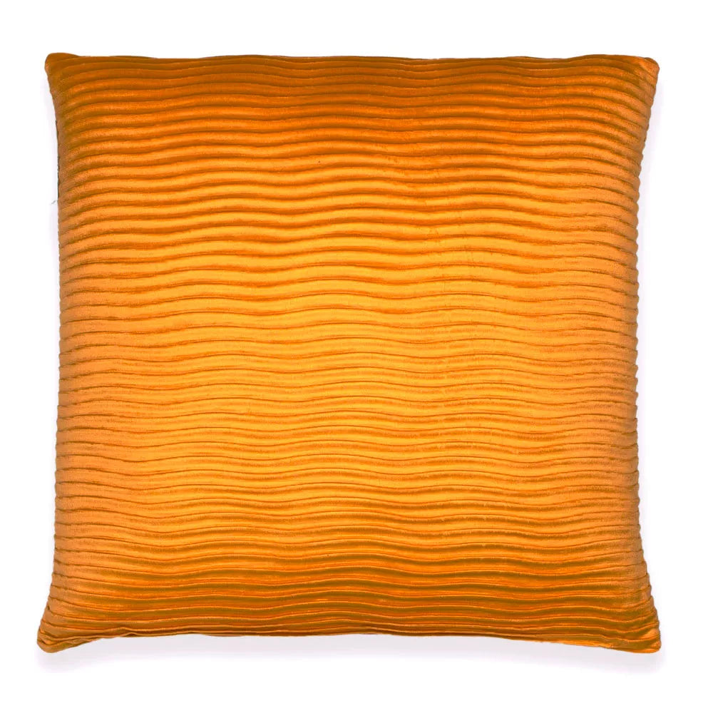 Almofada quadrada Ondas nova, em veludo liso, 50x50 cm - capa + enchimento