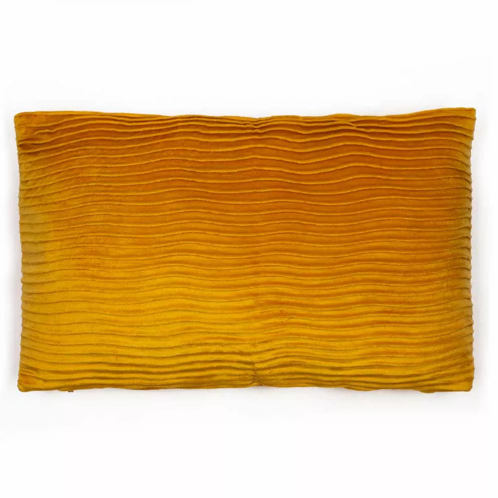 Almofada quadrada Ondas nova, em veludo liso, 50x50 cm - capa + enchimento