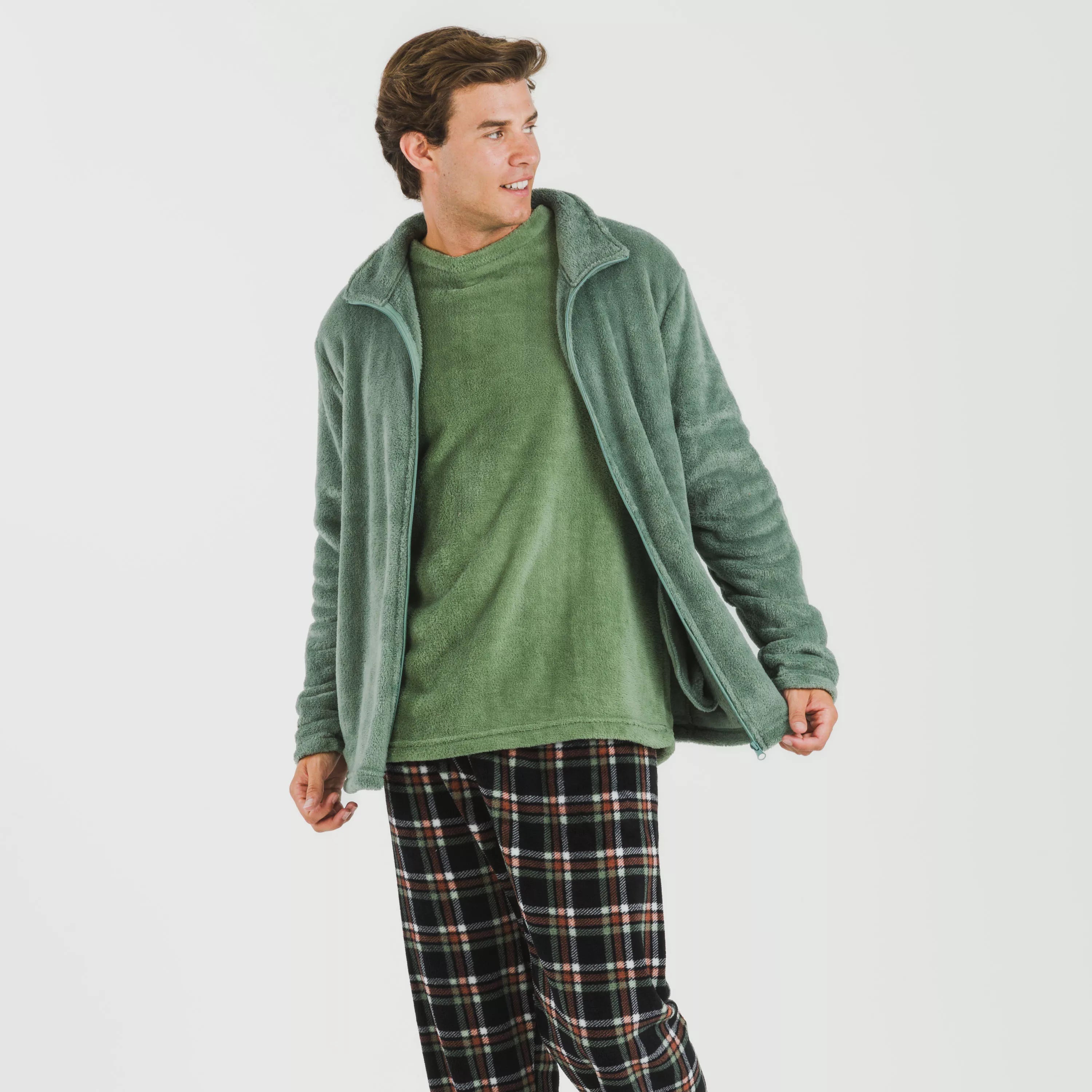 Moletom masculino liso coral