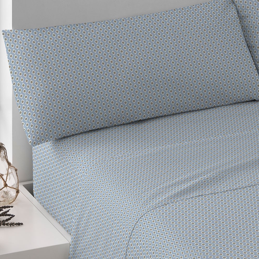 Jogo de lençóis de algodão índigo vibrante