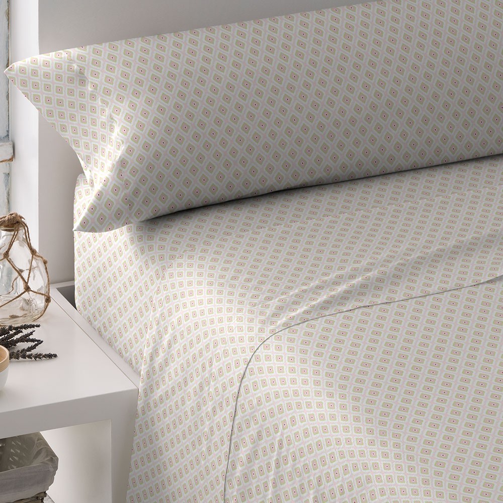 Conjunto de lençóis de algodão cor malva para morenas