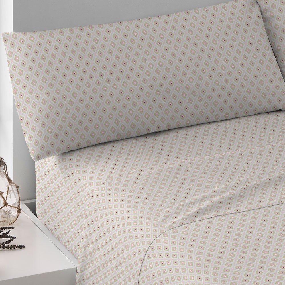 Conjunto de lençóis de algodão cor malva para morenas