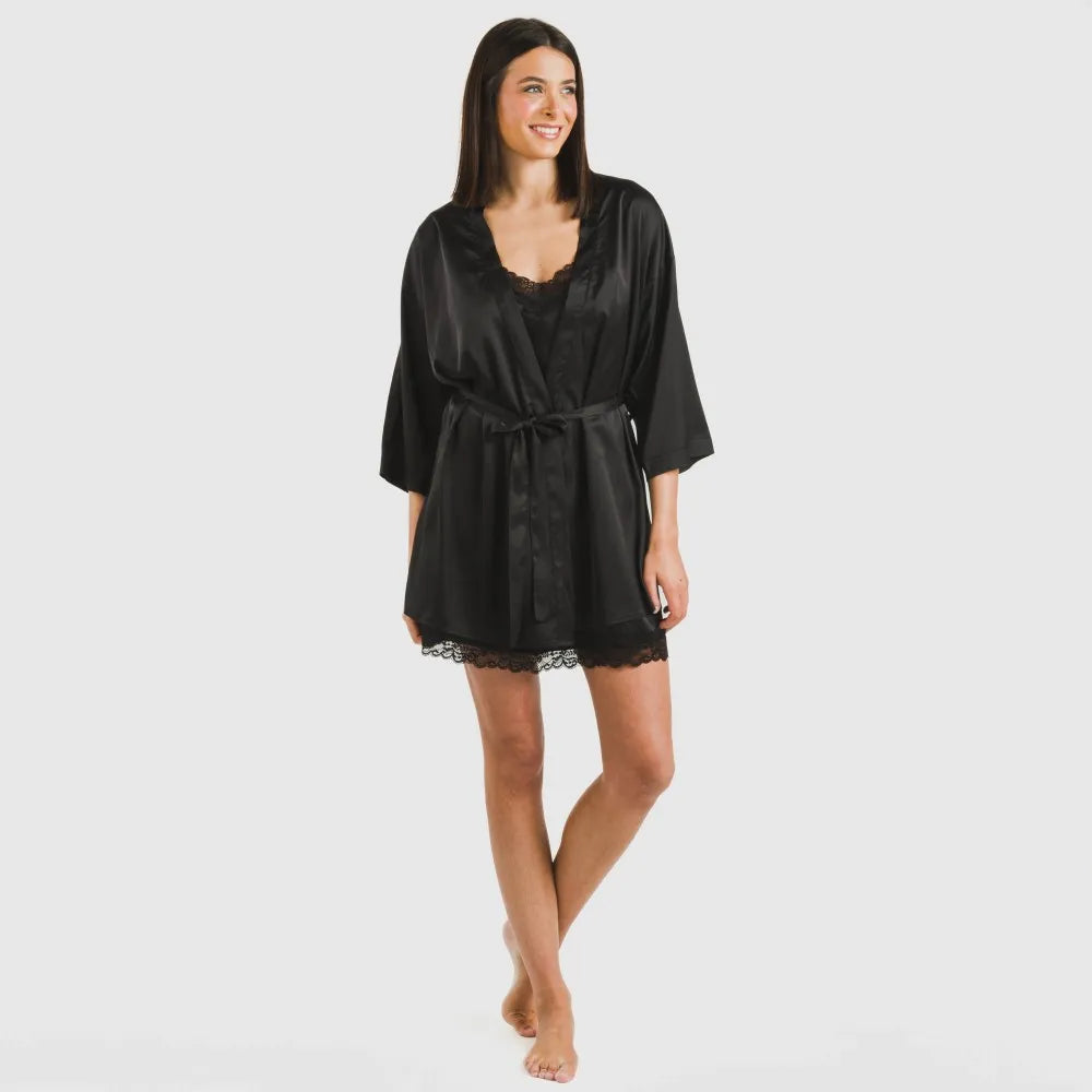 Robe curto feminino de cetim, liso, sexta-feira