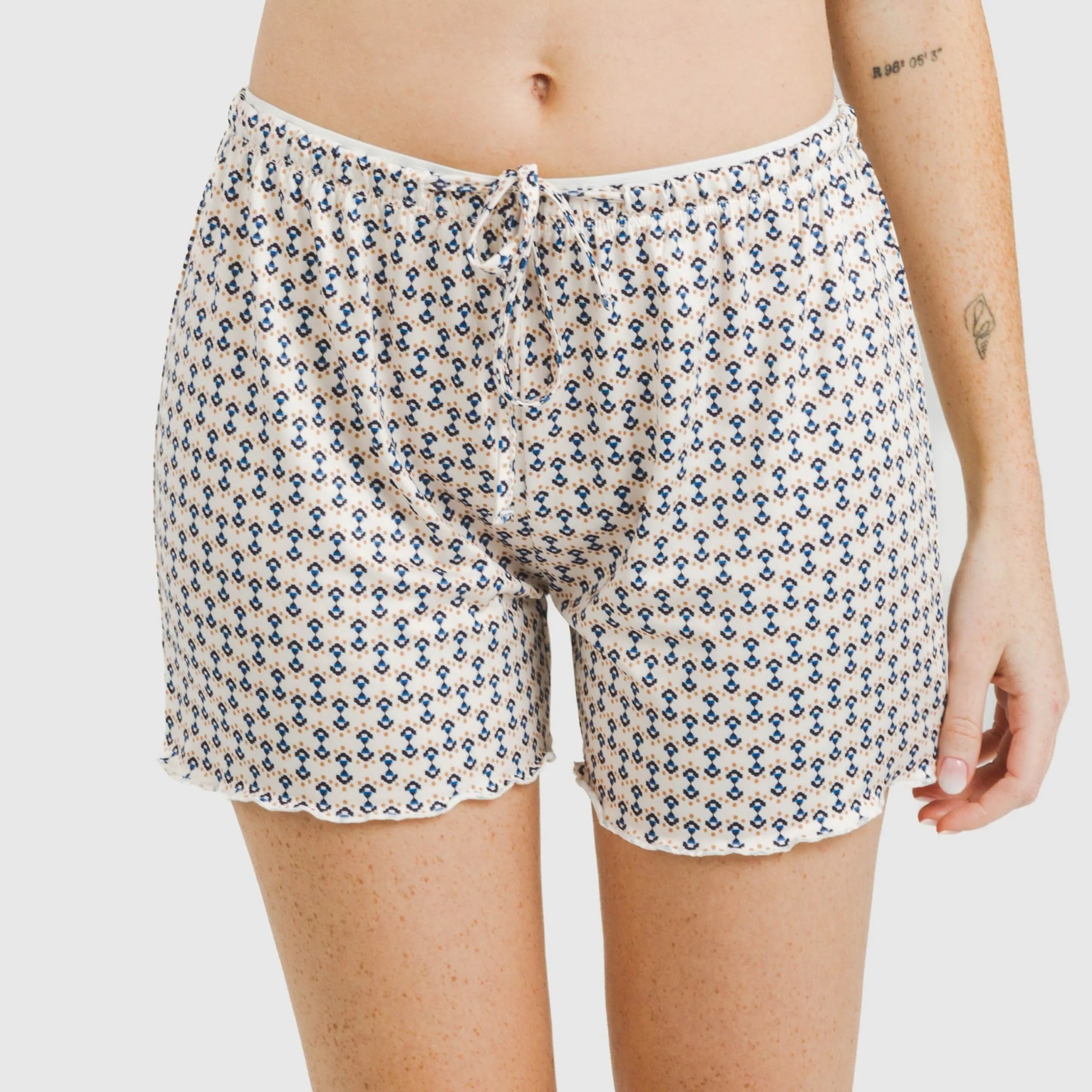 Pijama feminino Ortiz azul claro com suspensórios