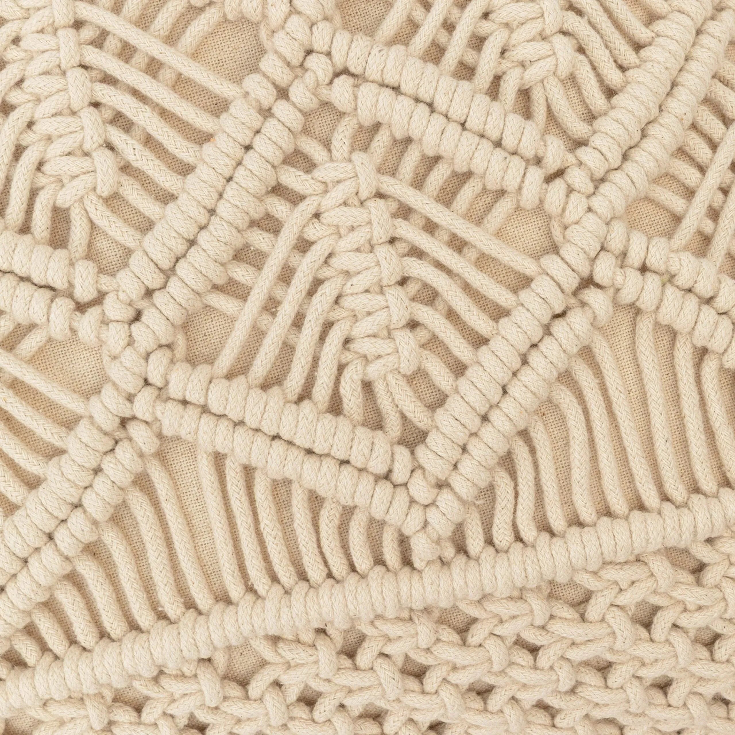 COJIN ALG MACRAME CLETO - FUNDA + RELLENO