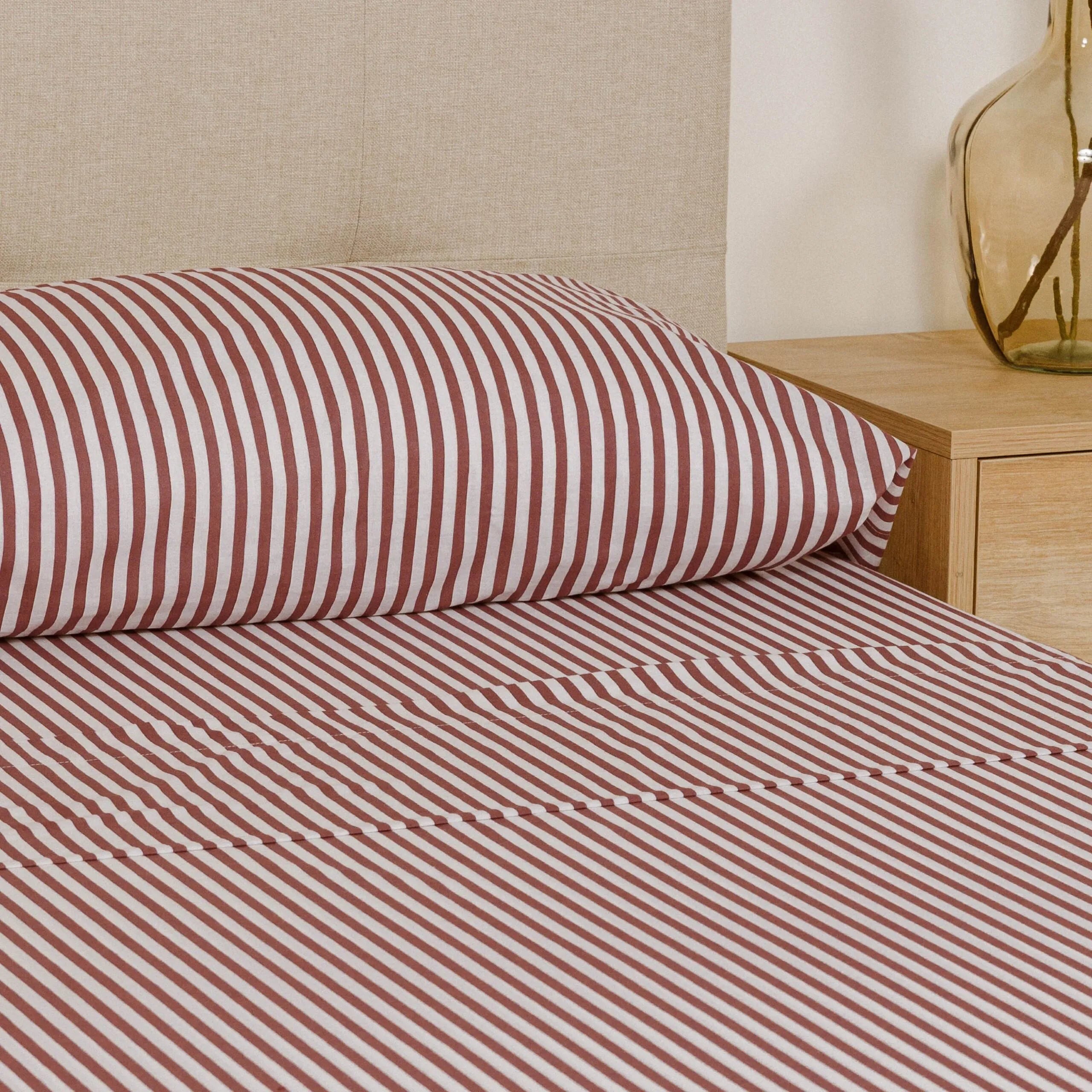 Jogo de lençóis listrados Corina