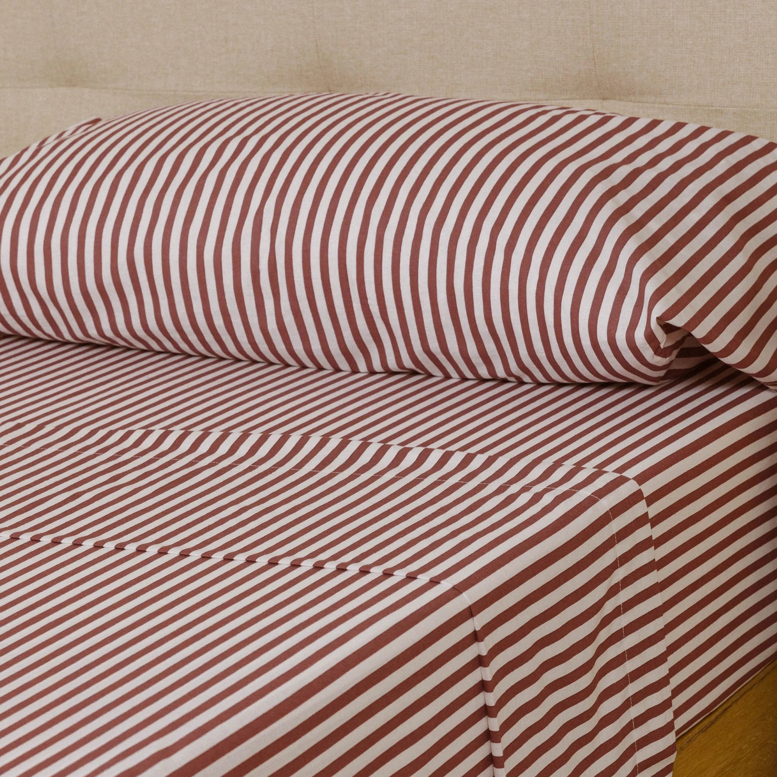 Jogo de lençóis listrados Corina