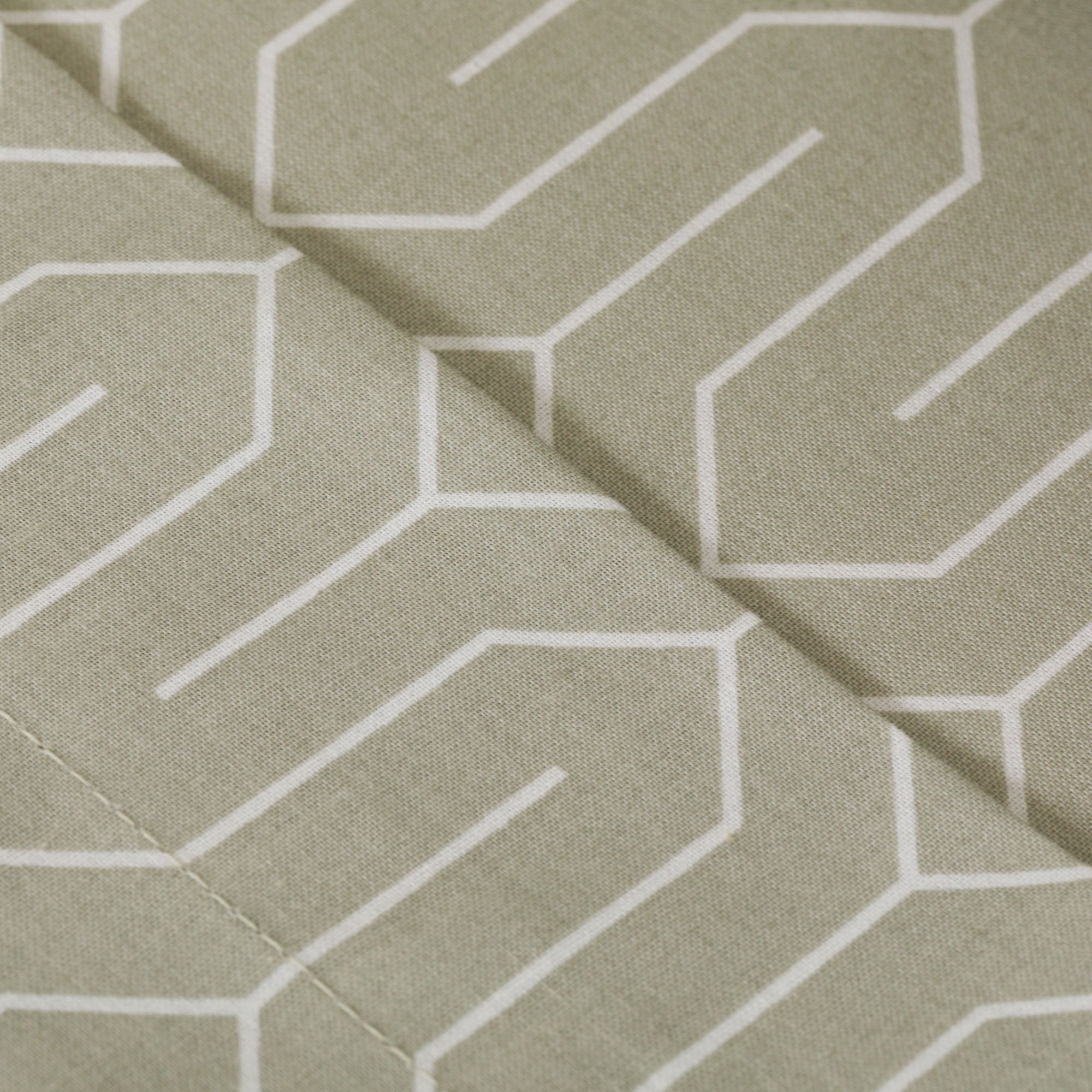 Jogo de lençóis de algodão percal verde Yolanda