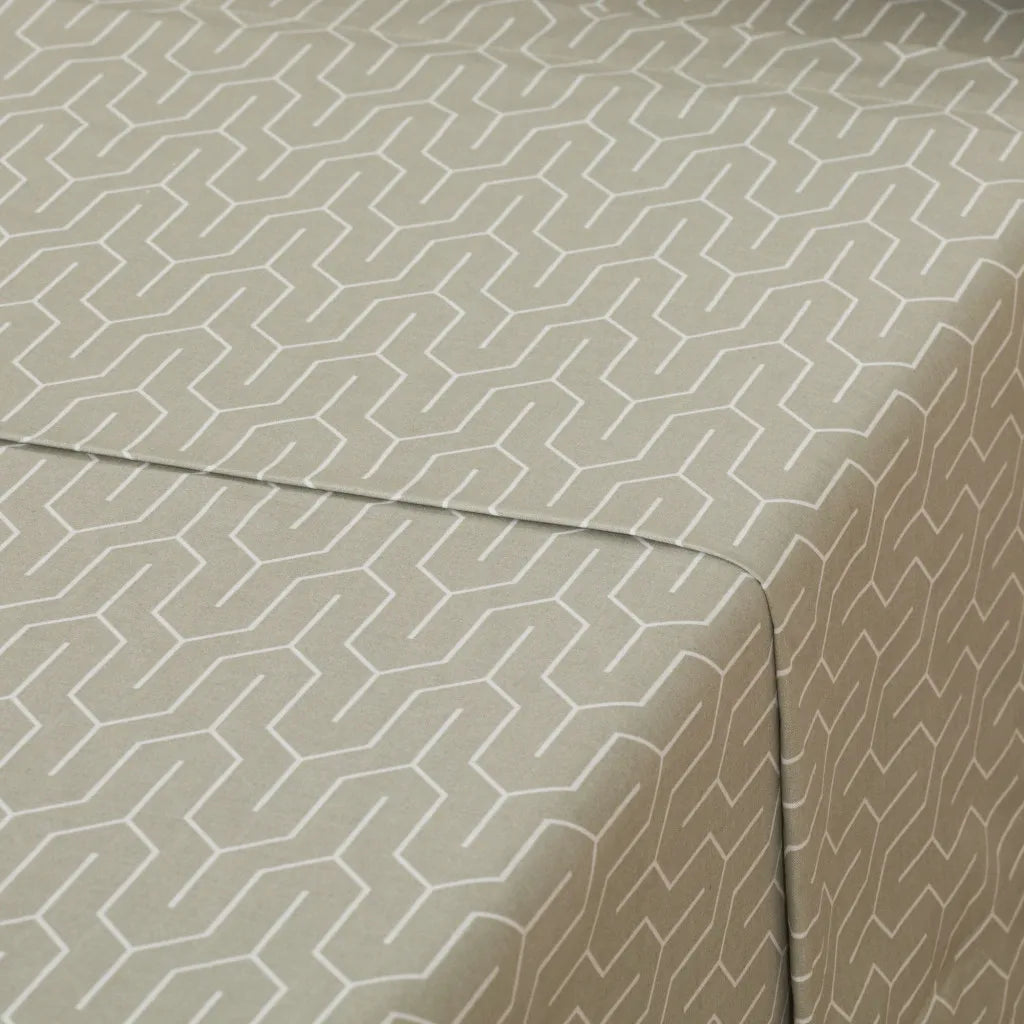 Jogo de lençóis de algodão percal Yolanda verde