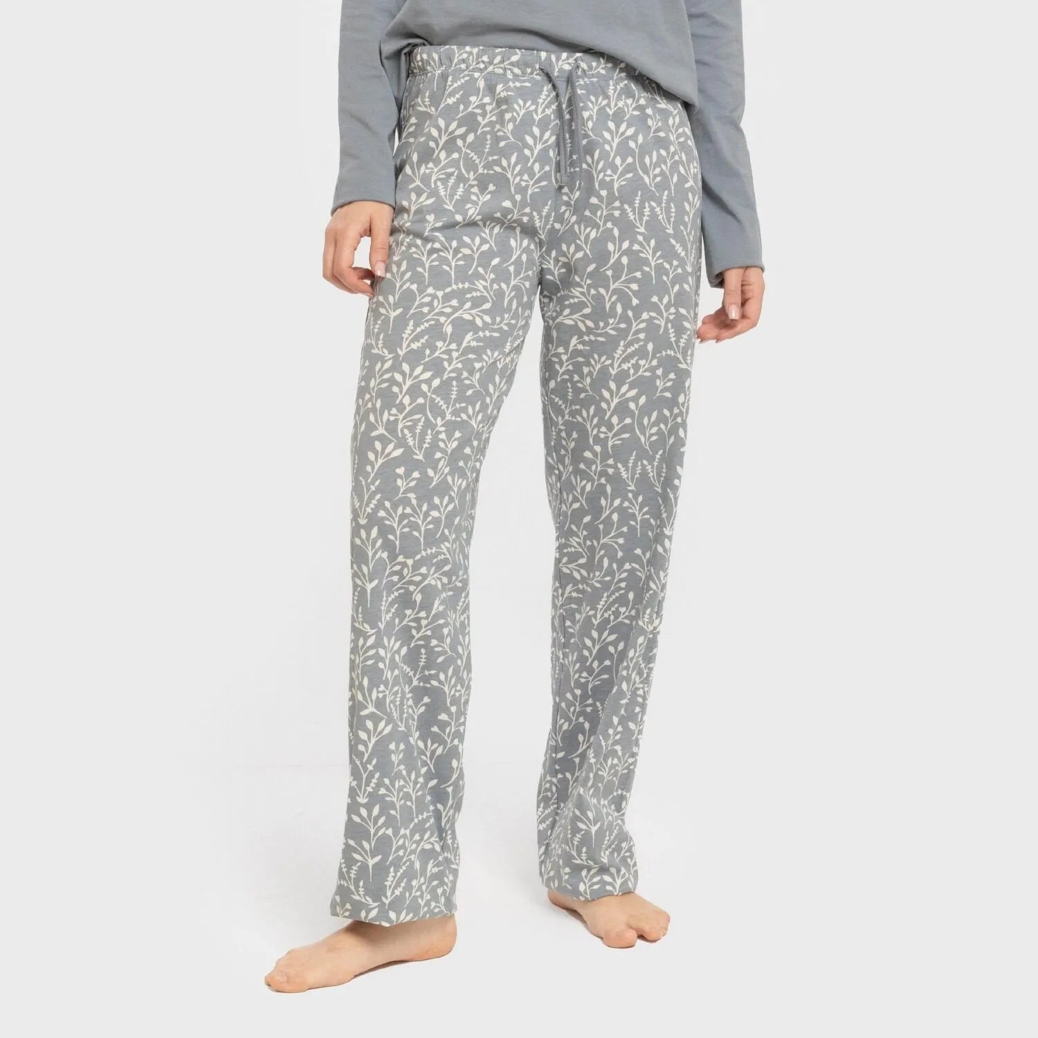 Pijama longo Lauri em algodão índigo