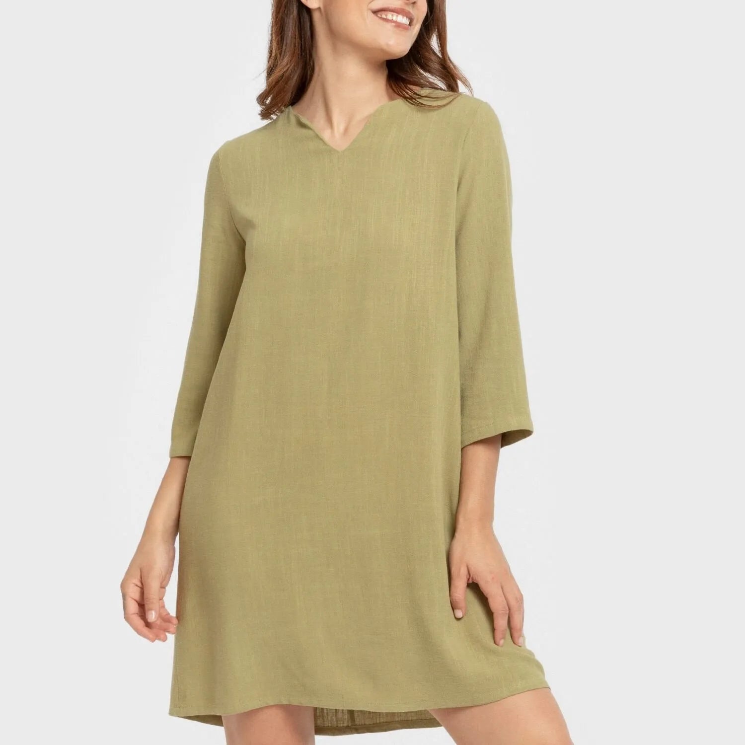 Camisola lisa de linho para mulheres