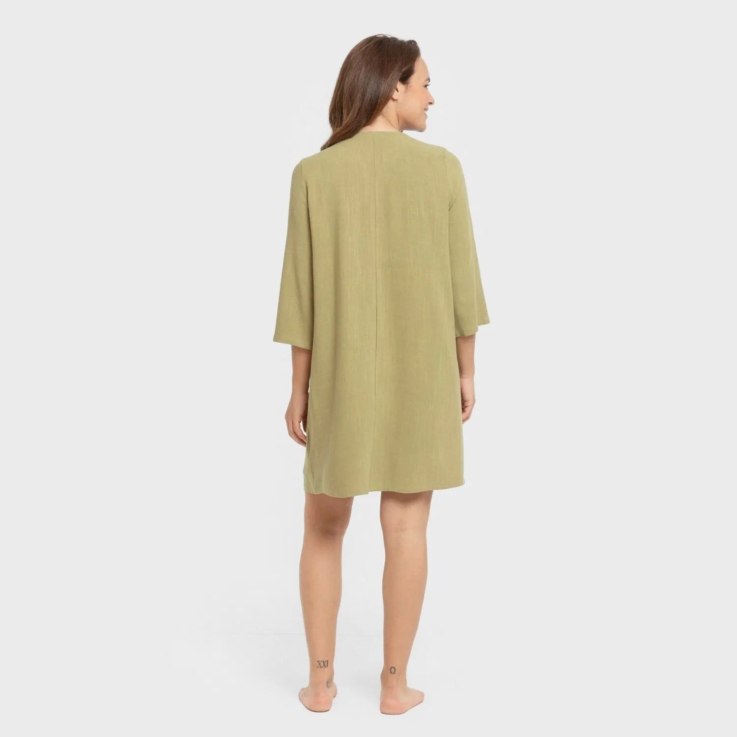 Camisola lisa de linho para mulheres