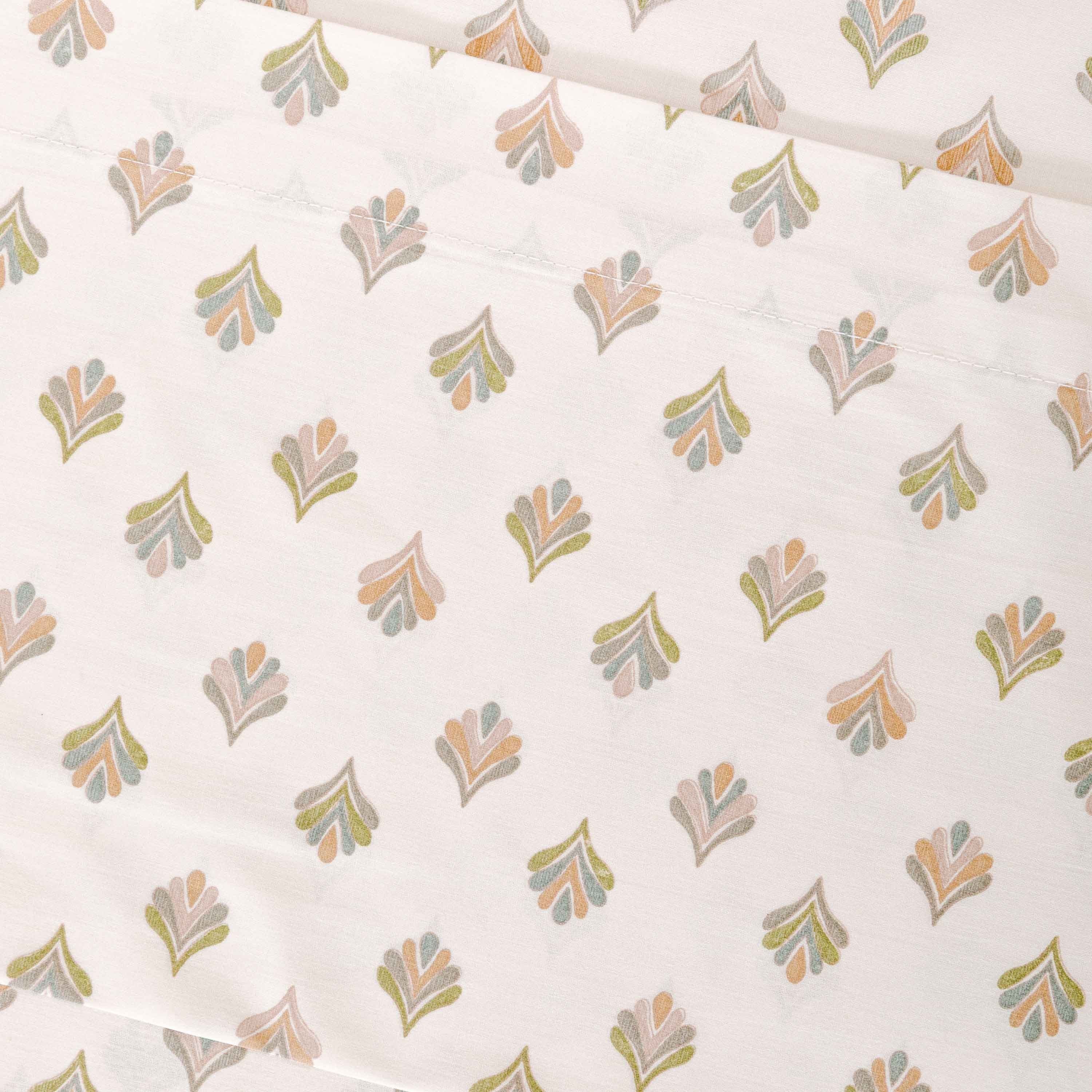 Conjunto de lençóis de algodão verde Alhambra