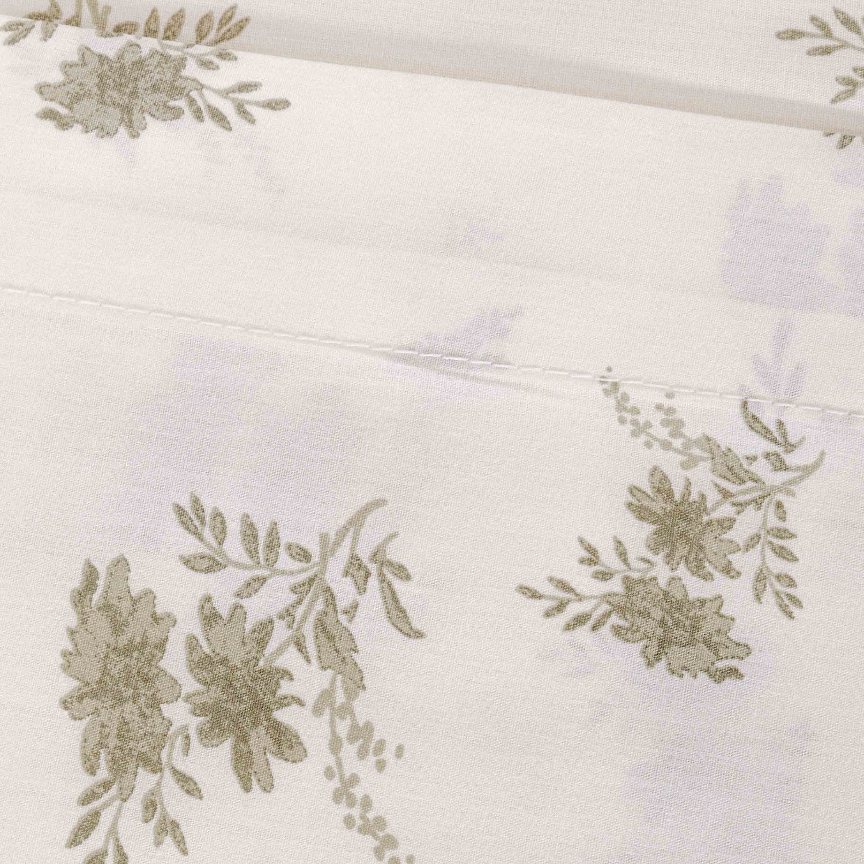 Conjunto de lençóis Petri Dry em algodão percal verde