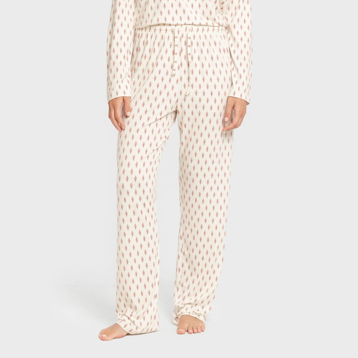 Pijama longo feminino macio, cor malva, Sérvia.