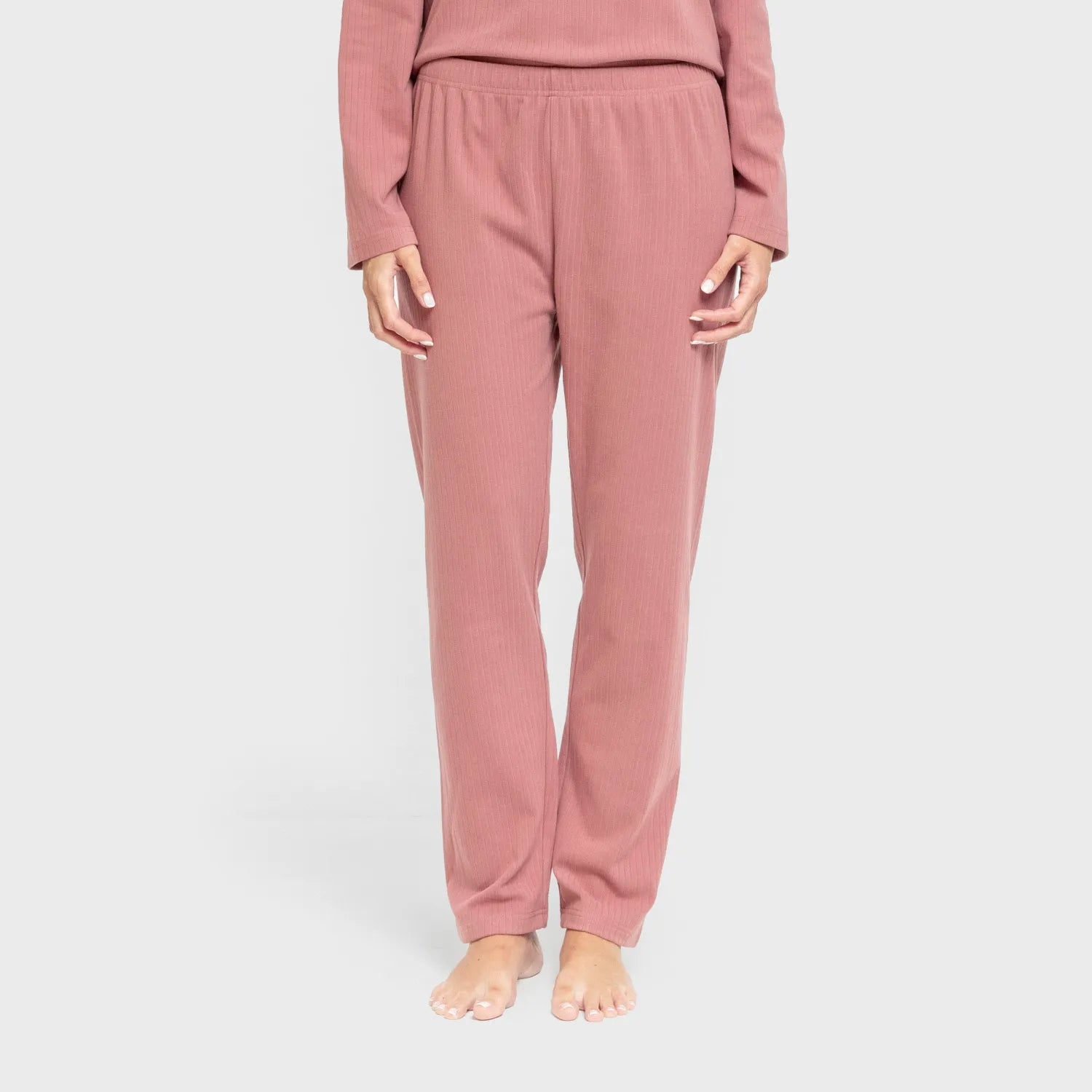 Pijama Raya Ancha Marsala com nervuras