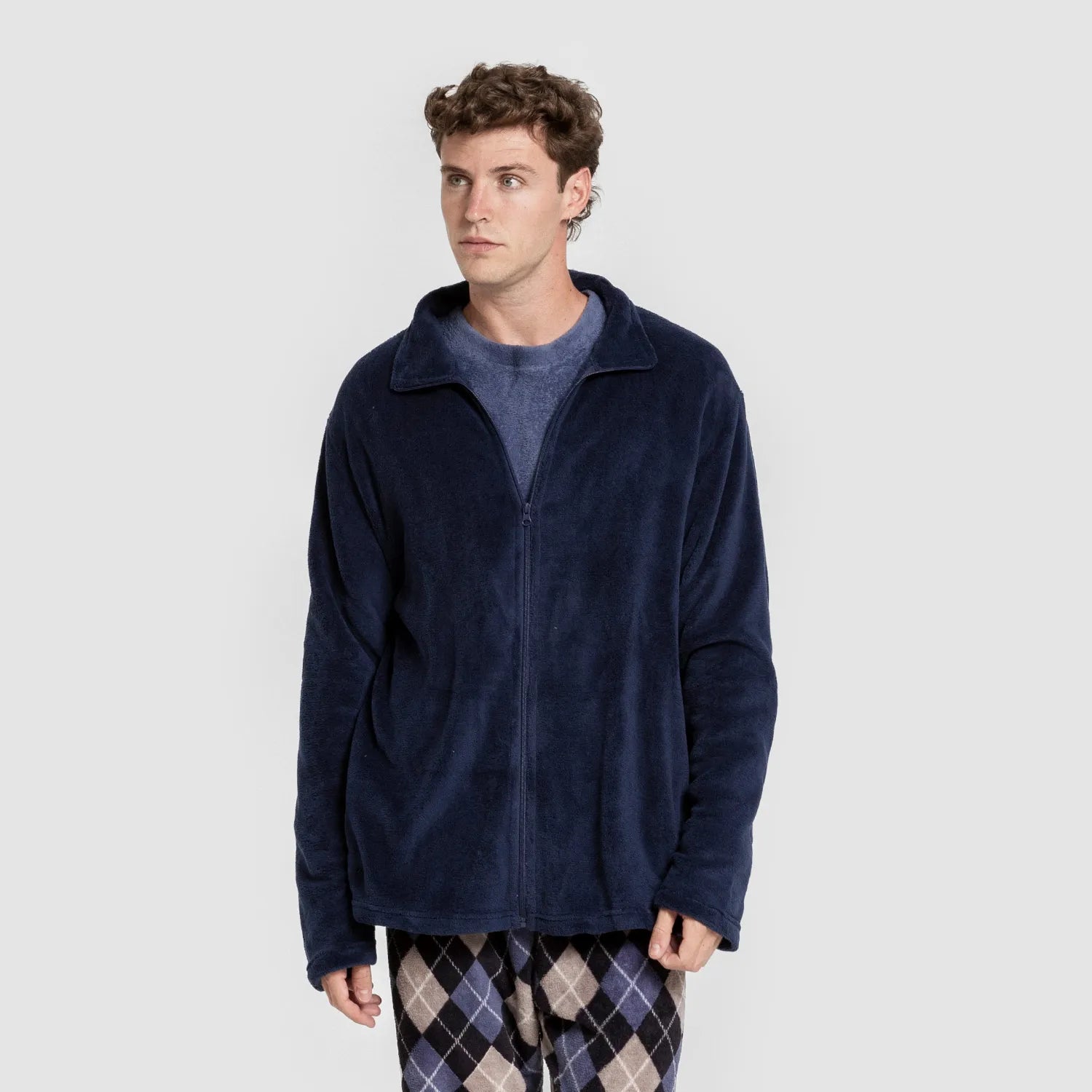 Moletom masculino liso coral