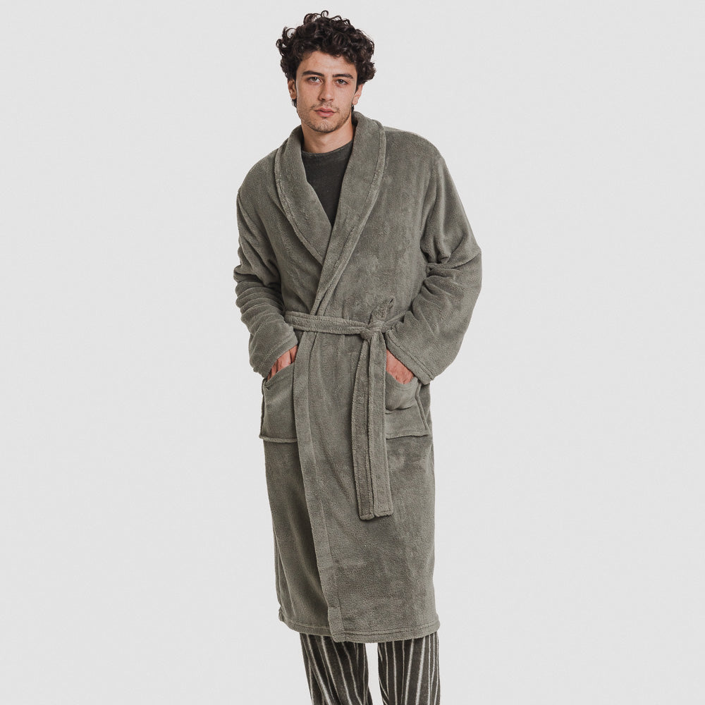 Bata coral hombre lisa Verde Cacería