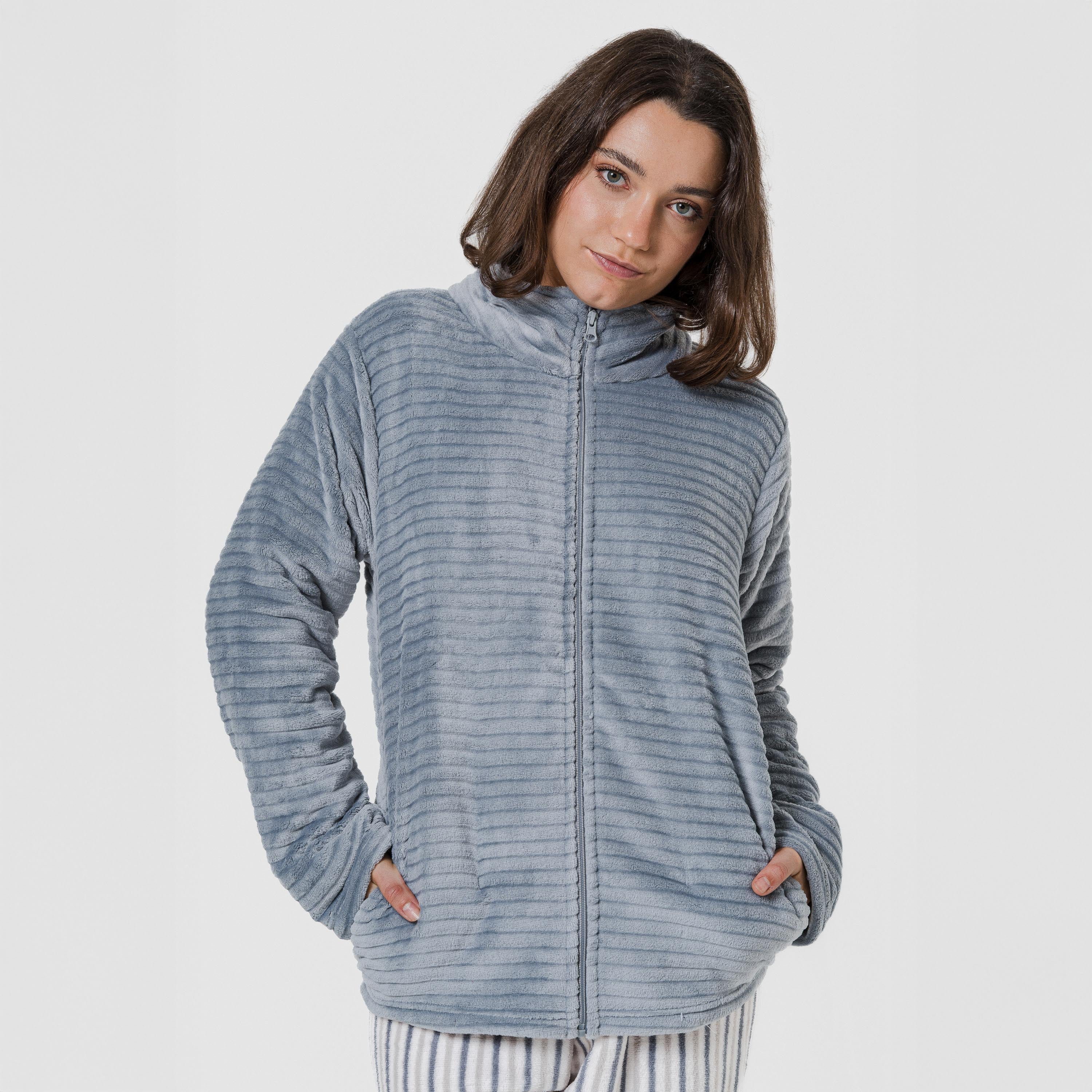 Moletom de veludo com listras lisas