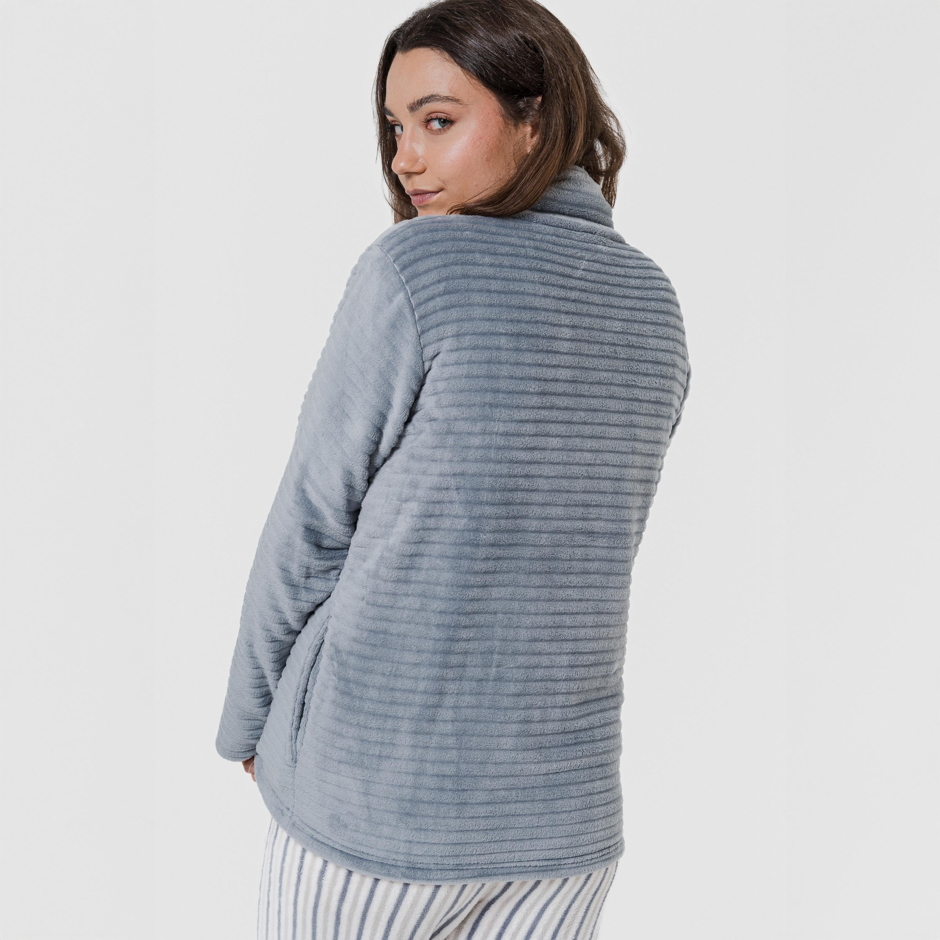 Moletom de veludo com listras lisas