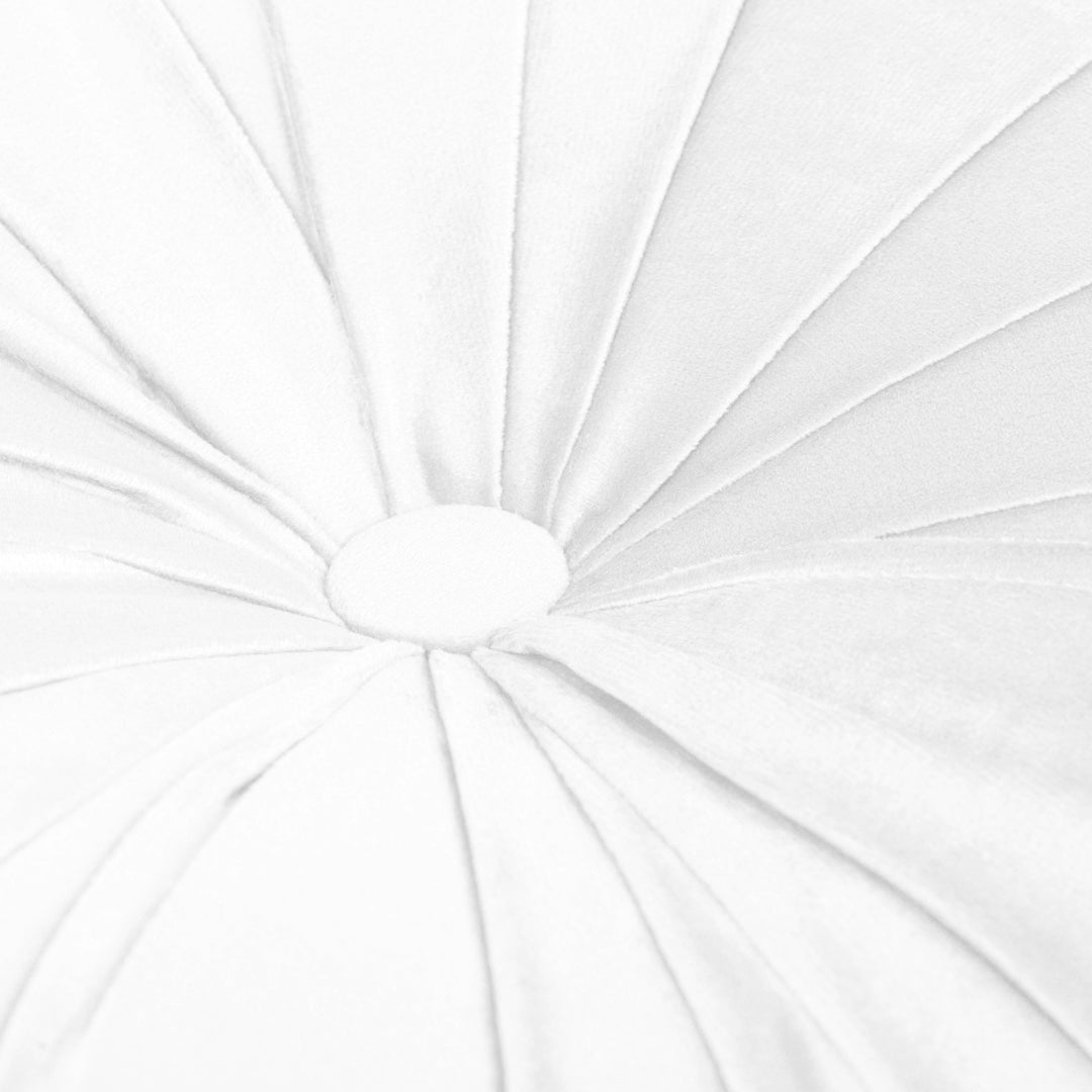 Cojín terciopelo algodón Oreo blanco 40x40 - funda + relleno