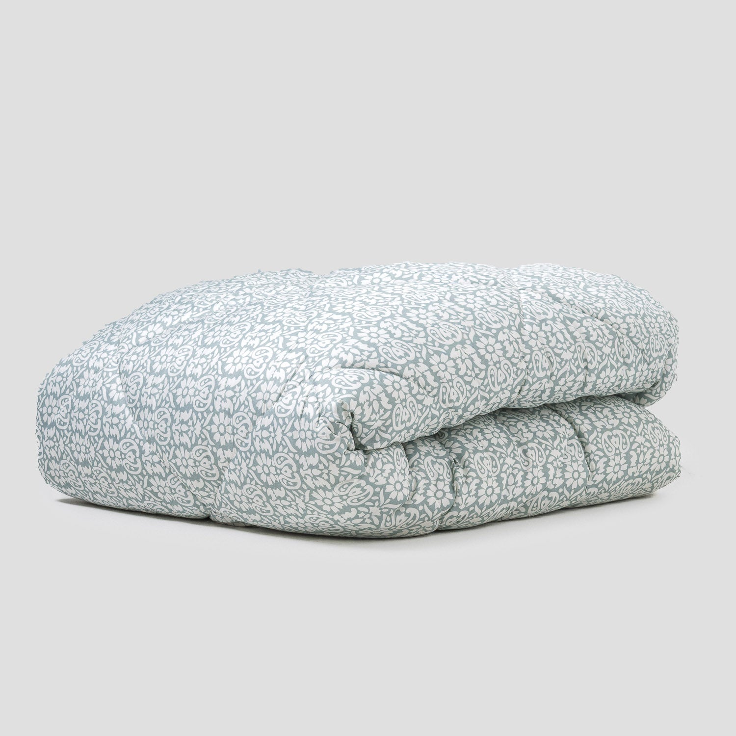 Edredón estampado Matilde verde seco