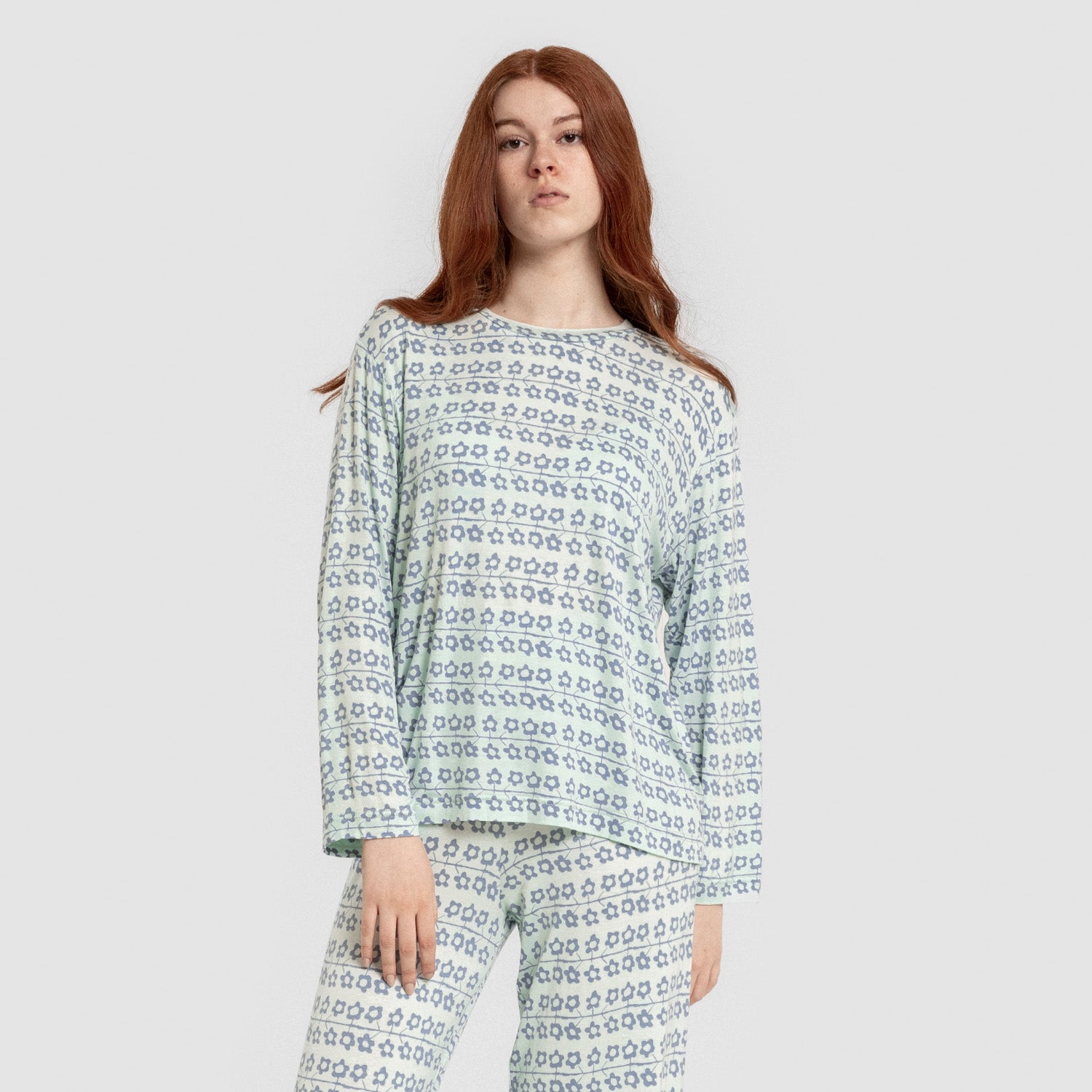 Pijama longo feminino de viscose rosa Capricórnio