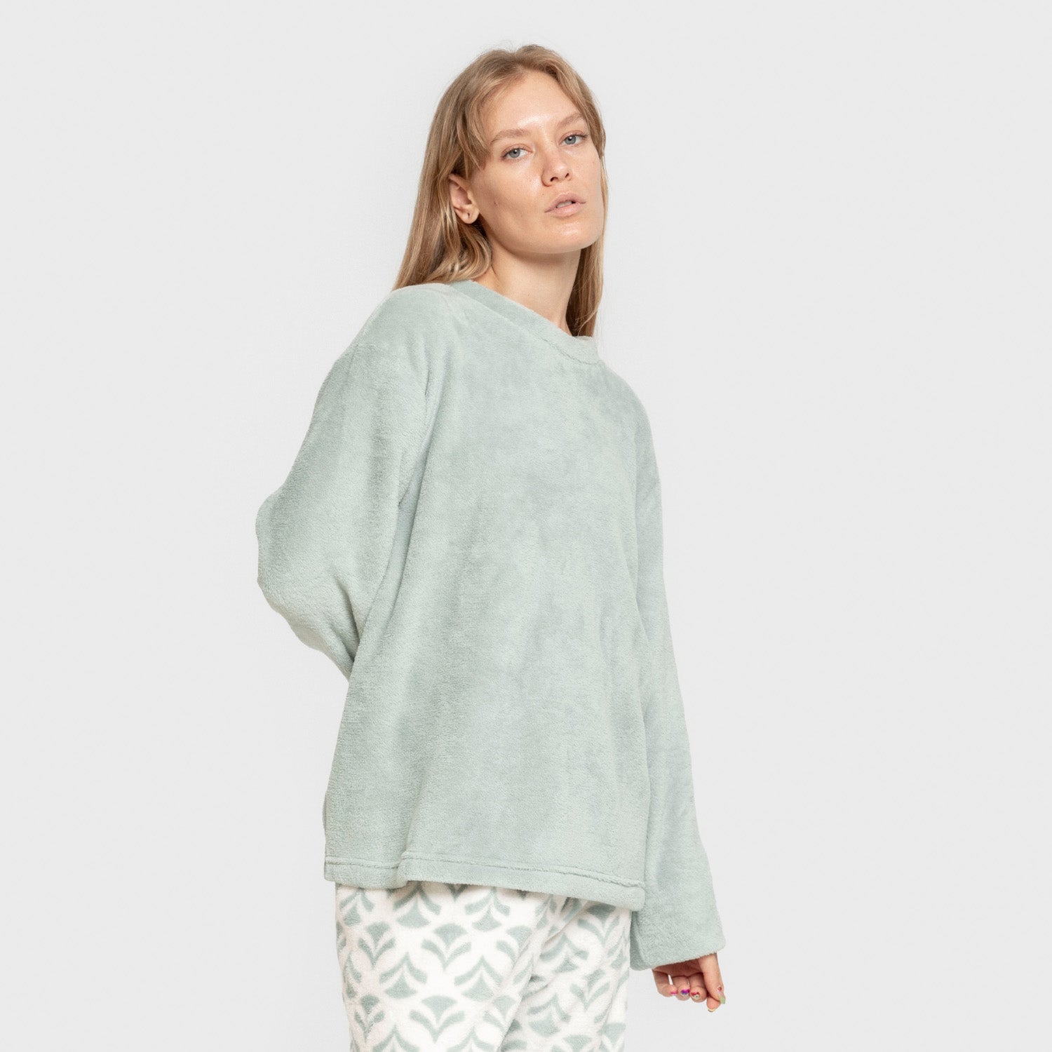 Pijama coral Etea, verde Tiffany
