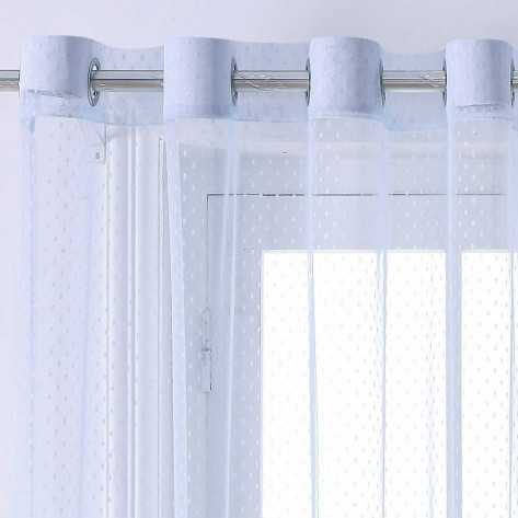 Cortina Plumeti Azul Celeste cortinas-transparentes