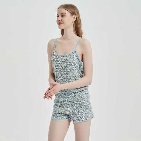 Macacão algodão Irene azul Macacão algodão Irene azul