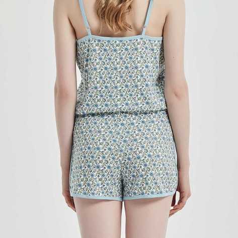 Macacão algodão Irene azul Macacão algodão Irene azul