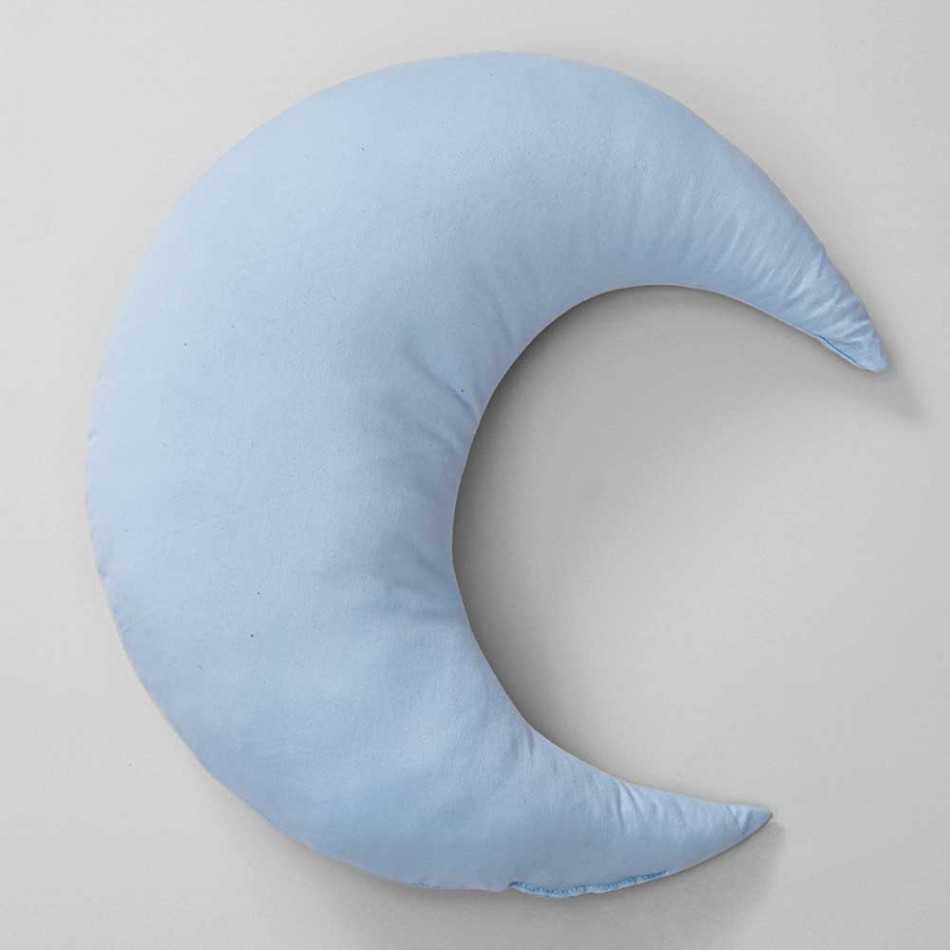 Almofada Luna algodão azul celeste 20x45 almofadas-para-criancas-lisos