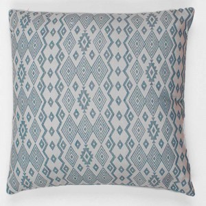 Almofada jacquard New Madras verde esmeralda 45x45