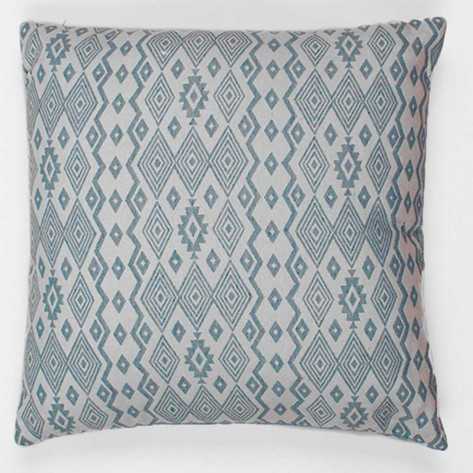 Almofada jacquard New Madras verde esmeralda 45x45