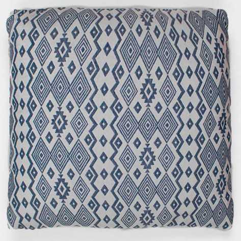 Almofada jacquard New Madras azul 45x45