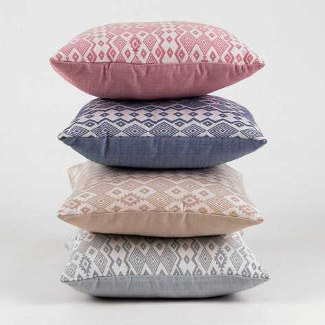 Almofada jacquard New Madras azul 45x45