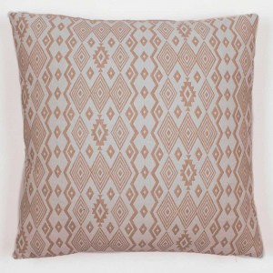 Almofada jacquard New Madras bege 45x45