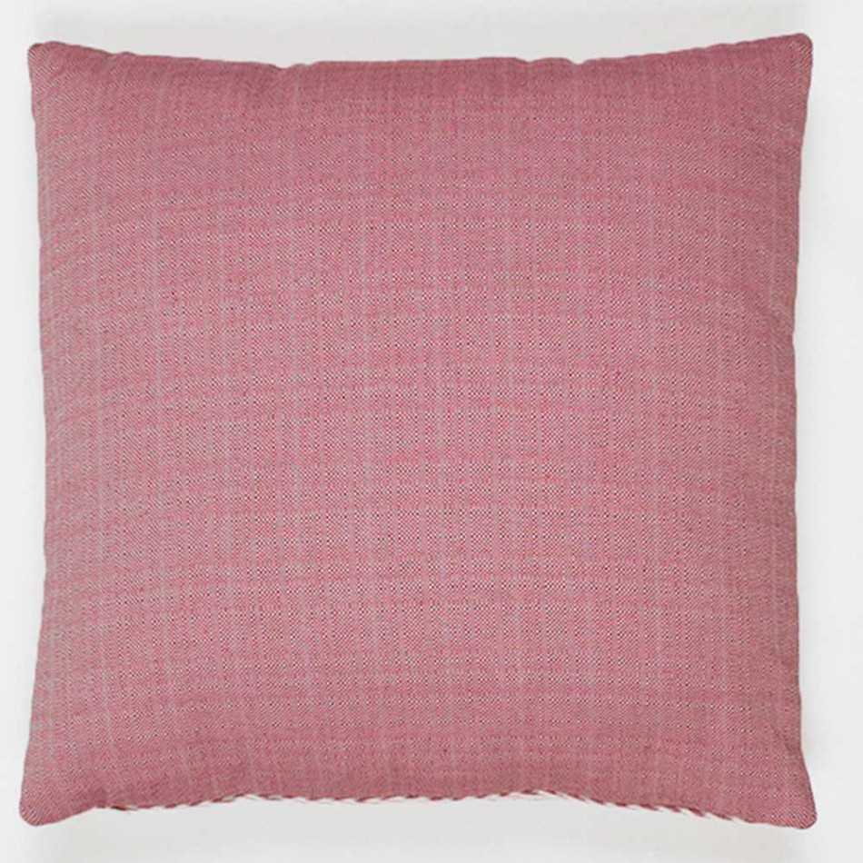 Almofada jacquard New Madras rosa 45x45