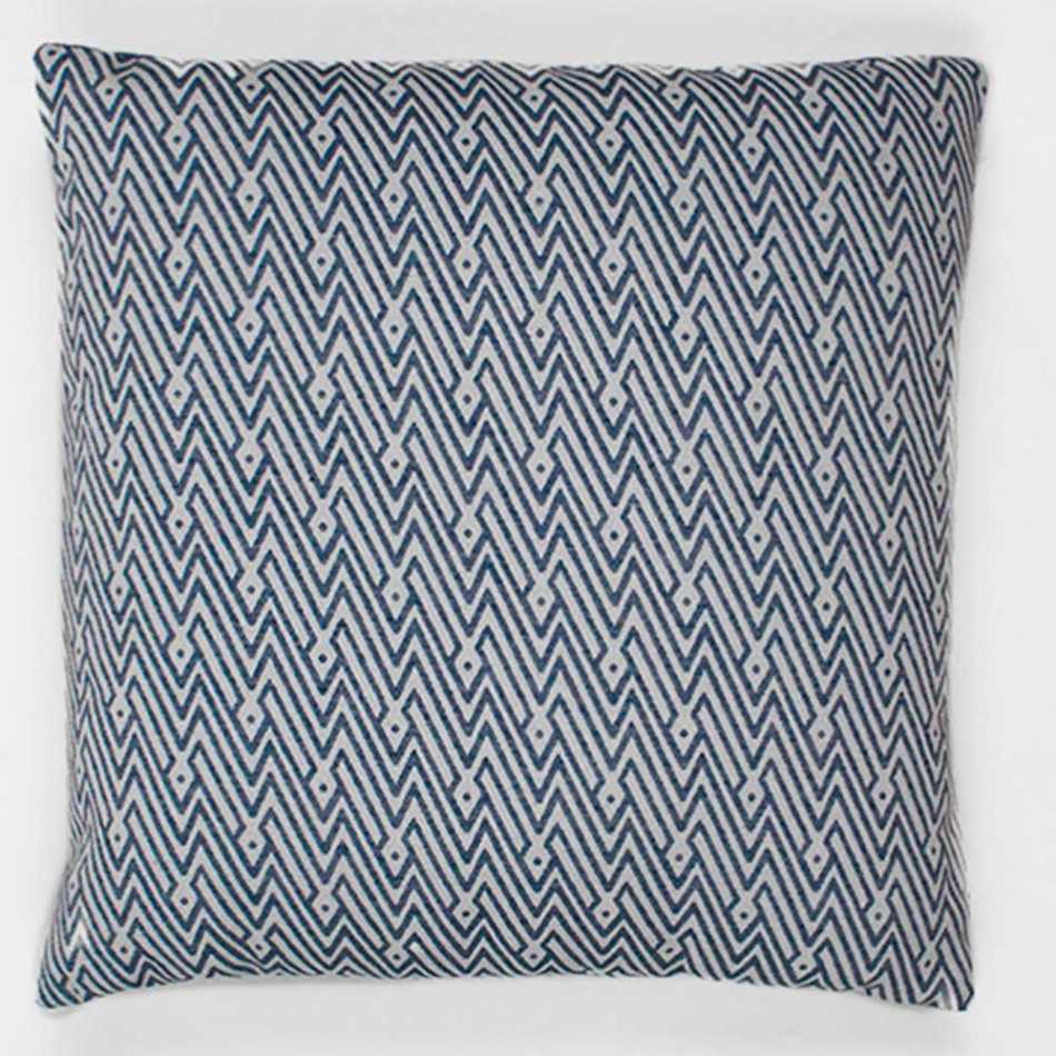 Almofada jacquard Madras azul 45x45 almofadas-quadradas-estampadas