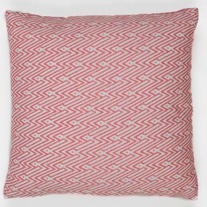Almofada jacquard Madras rosa 45x45