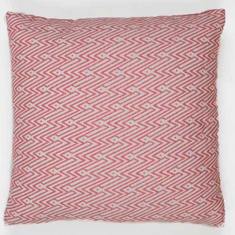 Almofada jacquard Madras rosa 45x45