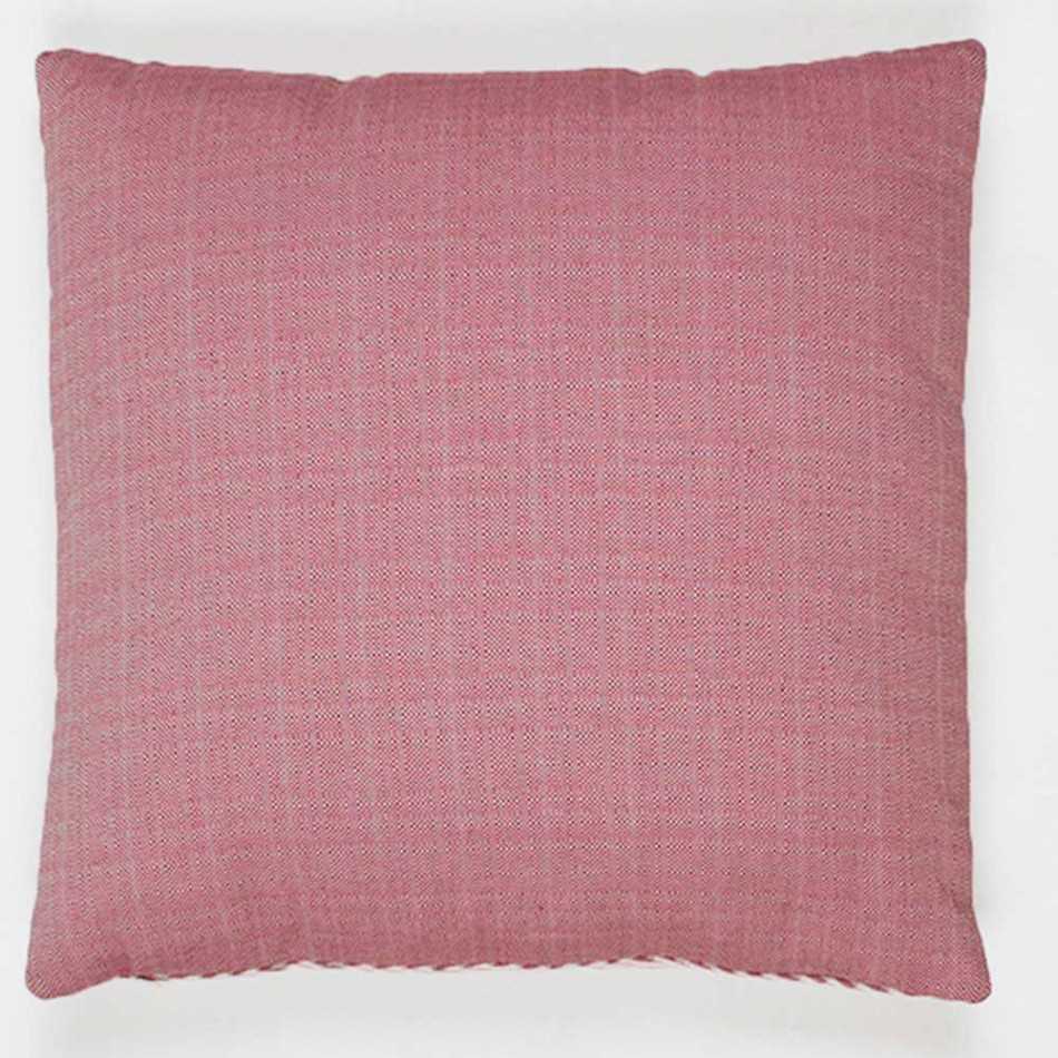 Almofada jacquard Madras rosa 45x45