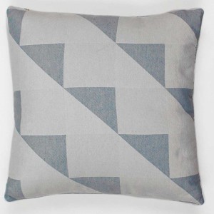 Almofada jacquard Filing verde esmeralda 45x45