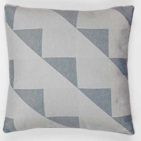 Almofada jacquard Filing verde esmeralda 45x45