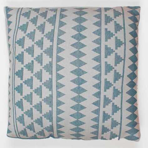 Almofada jacquard Hidalgo verde esmeralda 45x45