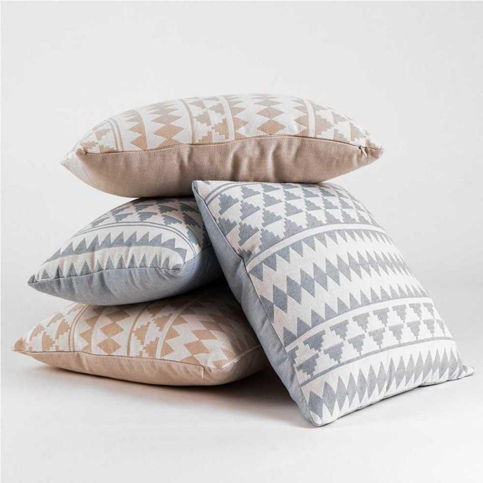 Almofada jacquard Hidalgo verde esmeralda 45x45