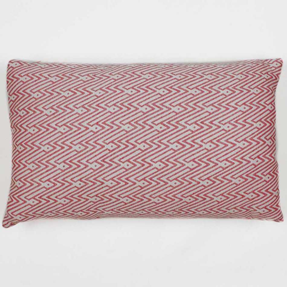 Almofada retangular 30x50 jacquard Madras rosa almofadas-retangulares-estampadas