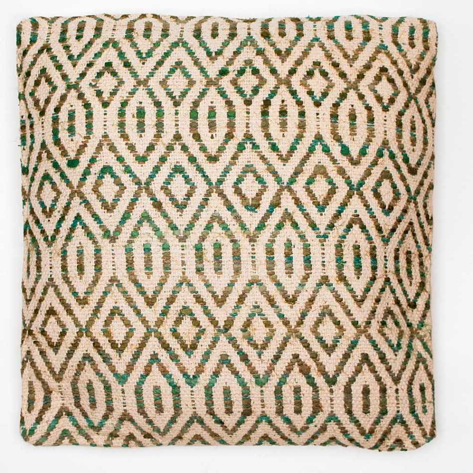 Almofada algodão Tomares verde 45x45 almofadas-quadradas-estampadas