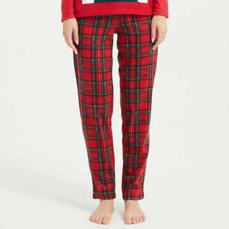 Pijama polar Cuadrin vermelho roupa-para-estar-em-casa