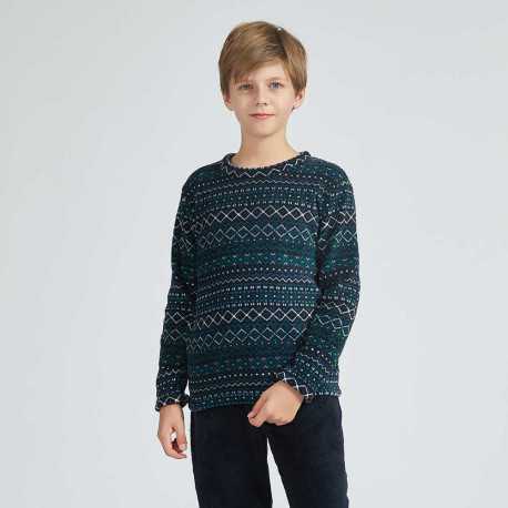 Pijama coral criança Alejandro azul